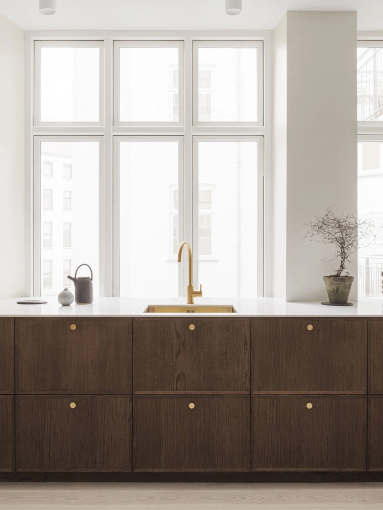 Assembled wooden kitchen